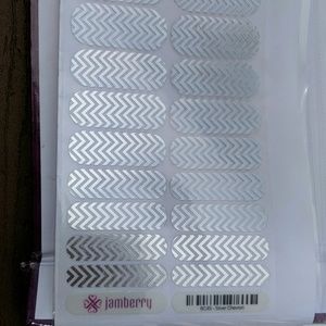 Silver Chevron Jamberry Nail Wraps